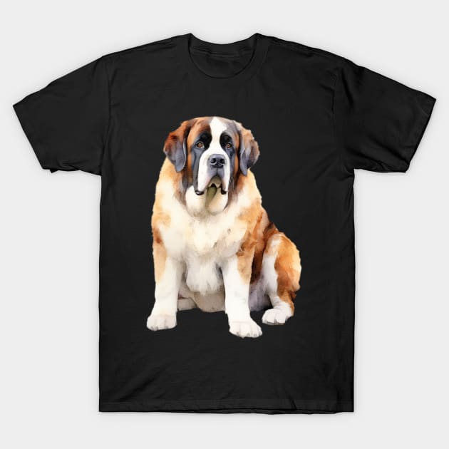 Saint Bernard T-Shirt by DavidBriotArt